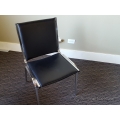 Black Vinyl Stacking Chair